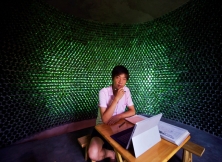 Chongqing Graduate Builds His Office With 8,500 Beer Bottles 